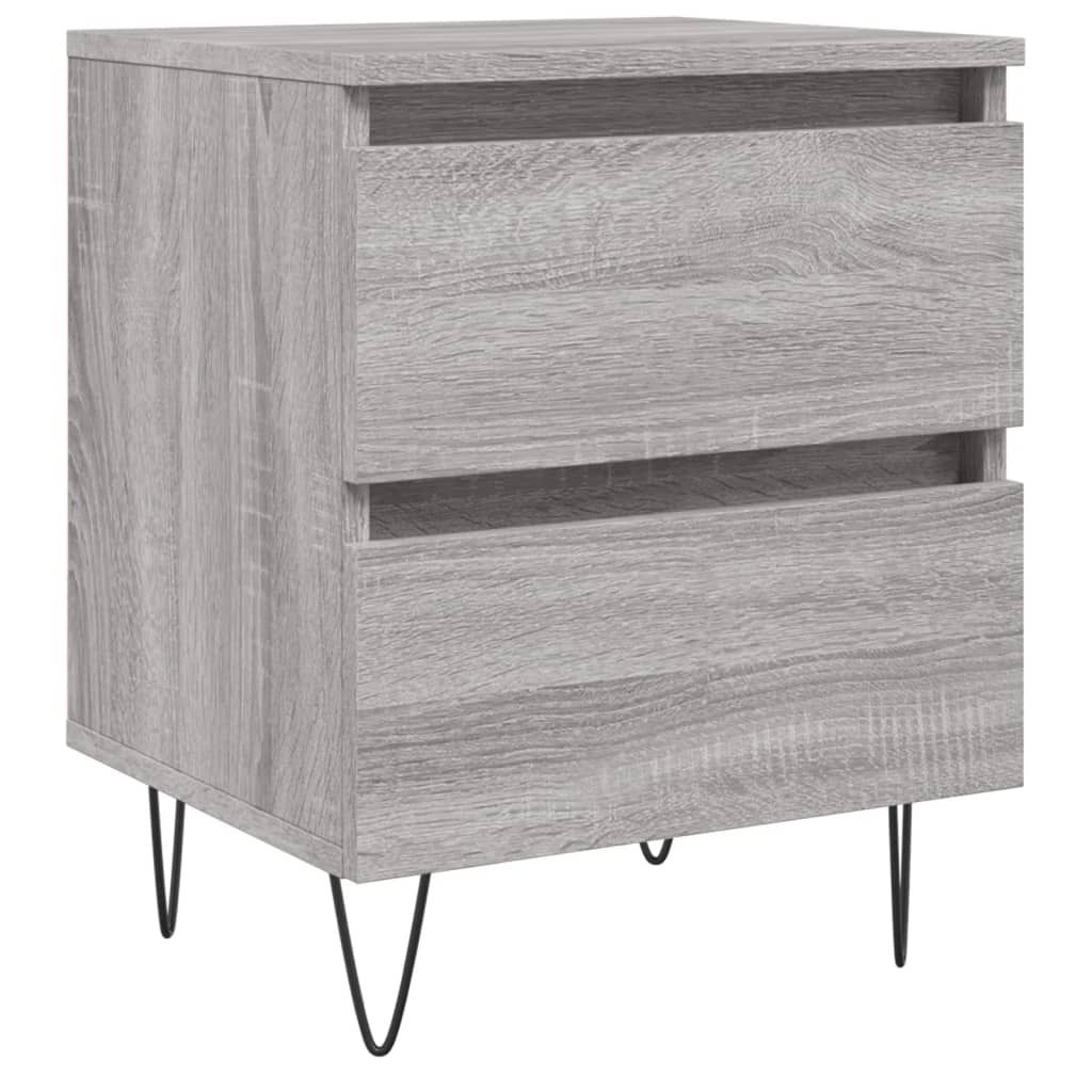 Nachtkastje 40x35x50 cm bewerkt hout grijs sonoma eikenkleurig Nachtkastjes | Creëer jouw Trendy Thuis | Gratis bezorgd & Retour | Trendy.nl