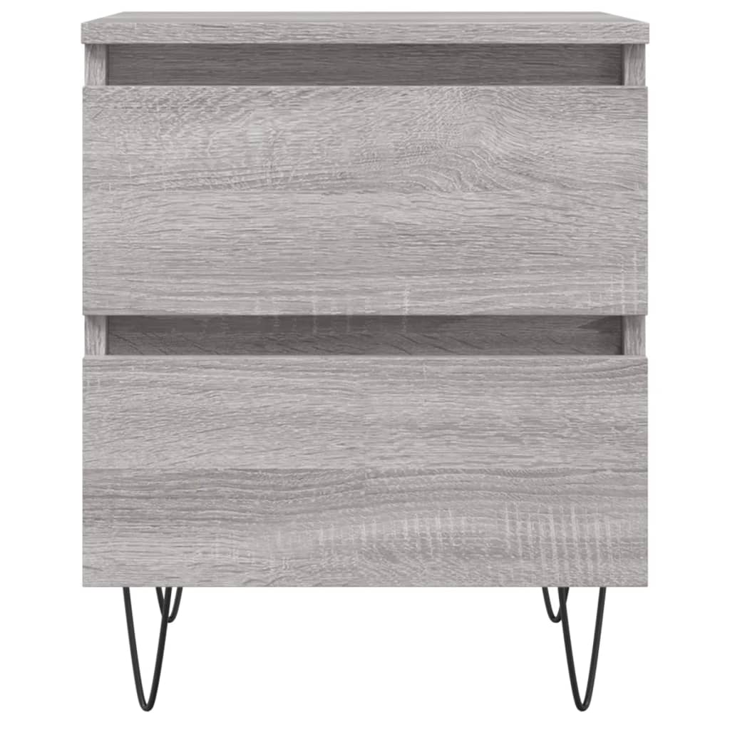 Nachtkastje 40x35x50 cm bewerkt hout grijs sonoma eikenkleurig Nachtkastjes | Creëer jouw Trendy Thuis | Gratis bezorgd & Retour | Trendy.nl