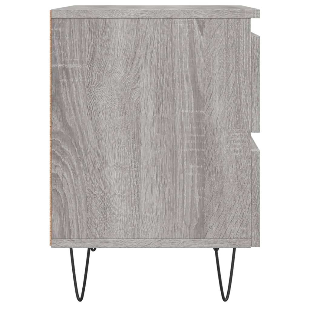 Nachtkastje 40x35x50 cm bewerkt hout grijs sonoma eikenkleurig Nachtkastjes | Creëer jouw Trendy Thuis | Gratis bezorgd & Retour | Trendy.nl