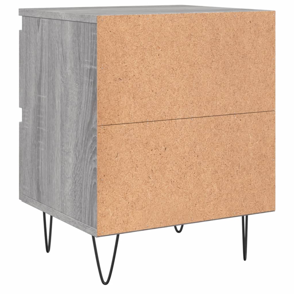 Nachtkastjes 2 st 40x35x50 cm bewerkt hout grijs sonoma eiken Nachtkastjes | Creëer jouw Trendy Thuis | Gratis bezorgd & Retour | Trendy.nl