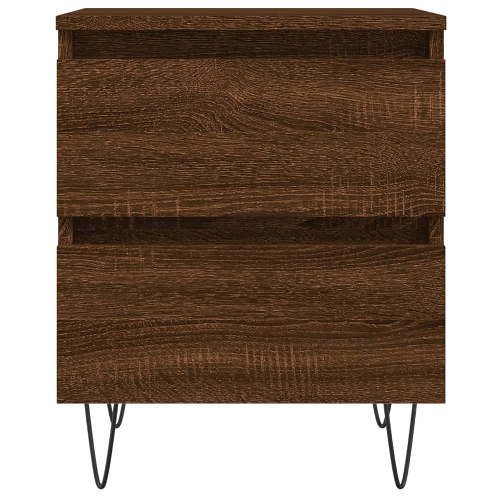 Nachtkastjes 2 st 40x35x50 cm bewerkt hout bruin eikenkleur Nachtkastjes | Creëer jouw Trendy Thuis | Gratis bezorgd & Retour | Trendy.nl