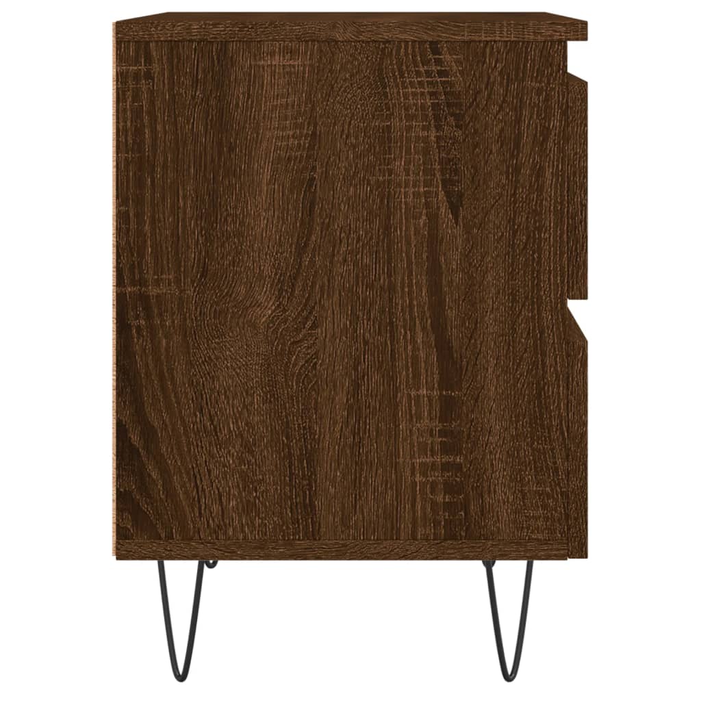 Nachtkastjes 2 st 40x35x50 cm bewerkt hout bruin eikenkleur Nachtkastjes | Creëer jouw Trendy Thuis | Gratis bezorgd & Retour | Trendy.nl