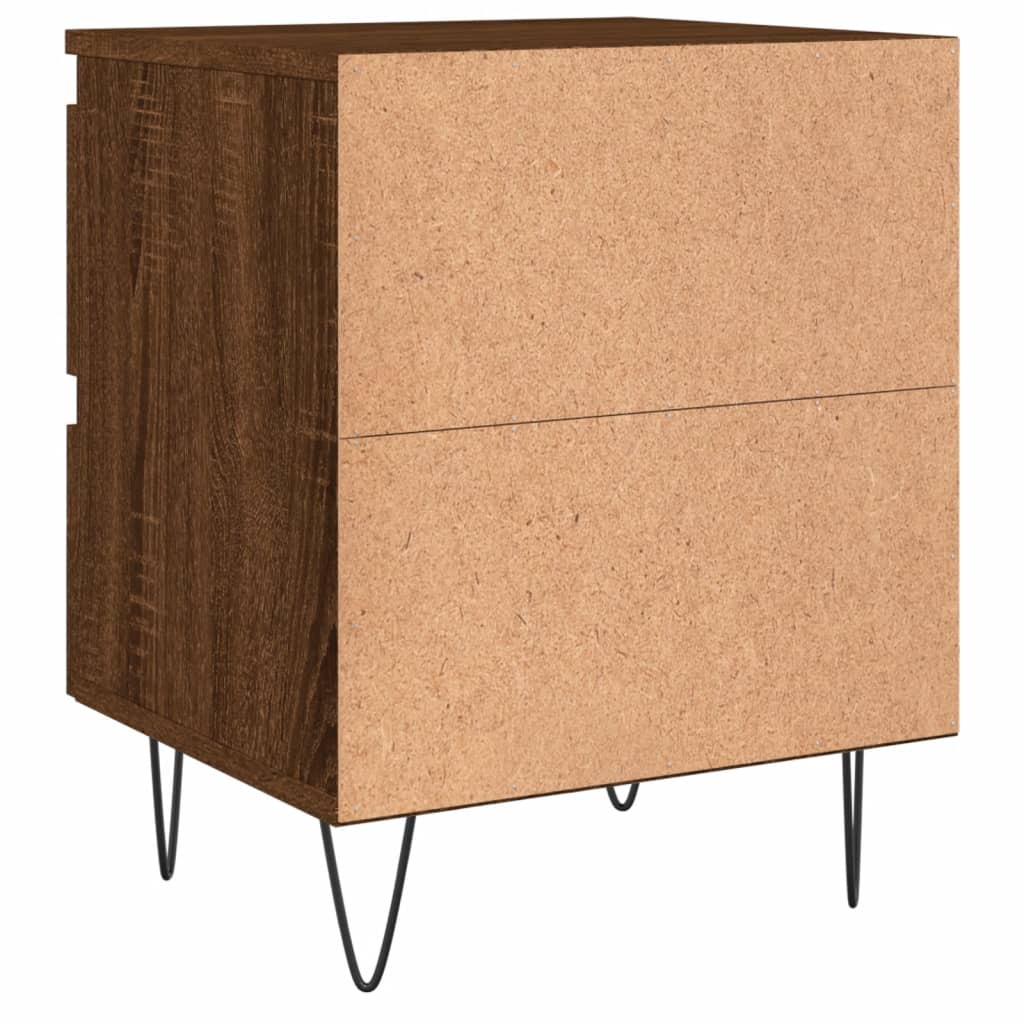 Nachtkastjes 2 st 40x35x50 cm bewerkt hout bruin eikenkleur Nachtkastjes | Creëer jouw Trendy Thuis | Gratis bezorgd & Retour | Trendy.nl