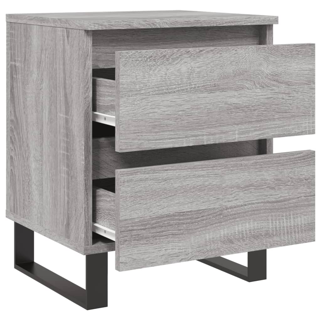 Nachtkastjes 2 st 40x35x50 cm bewerkt hout grijs sonoma eiken Nachtkastjes | Creëer jouw Trendy Thuis | Gratis bezorgd & Retour | Trendy.nl