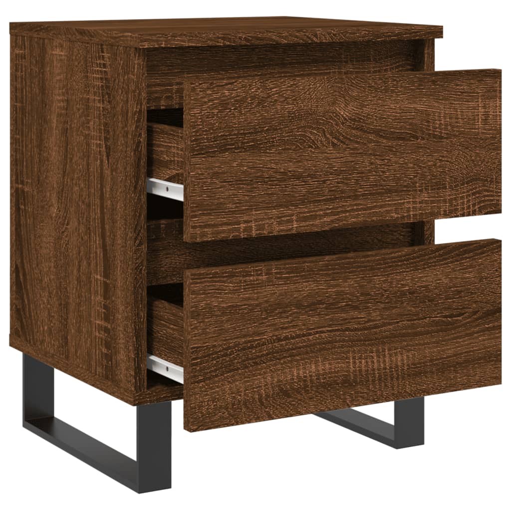 Nachtkastjes 2 st 40x35x50 cm bewerkt hout bruin eikenkleur Nachtkastjes | Creëer jouw Trendy Thuis | Gratis bezorgd & Retour | Trendy.nl