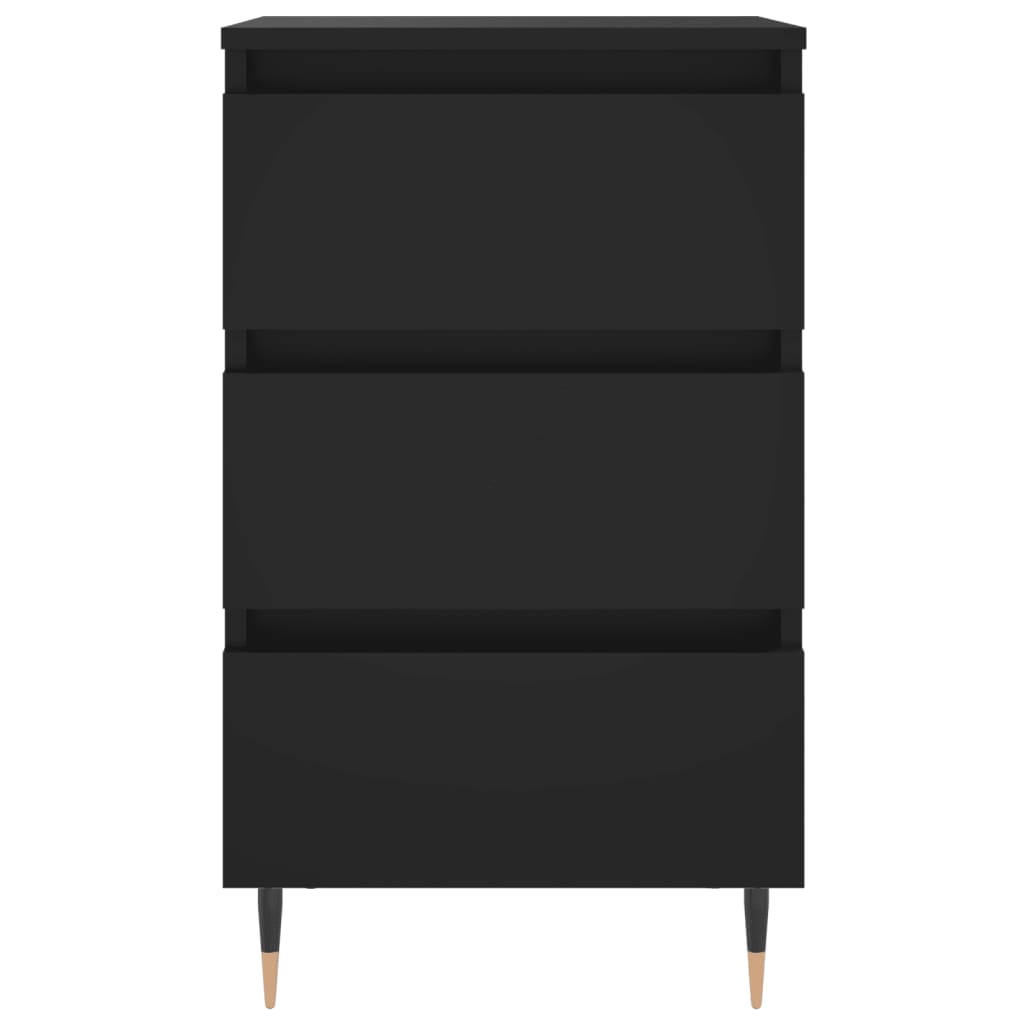 Nachtkastjes 2 st 40x35x69 cm bewerkt hout zwart Nachtkastjes | Creëer jouw Trendy Thuis | Gratis bezorgd & Retour | Trendy.nl