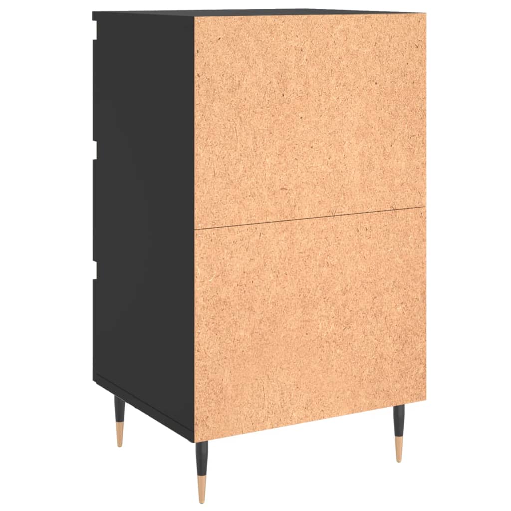 Nachtkastjes 2 st 40x35x69 cm bewerkt hout zwart Nachtkastjes | Creëer jouw Trendy Thuis | Gratis bezorgd & Retour | Trendy.nl