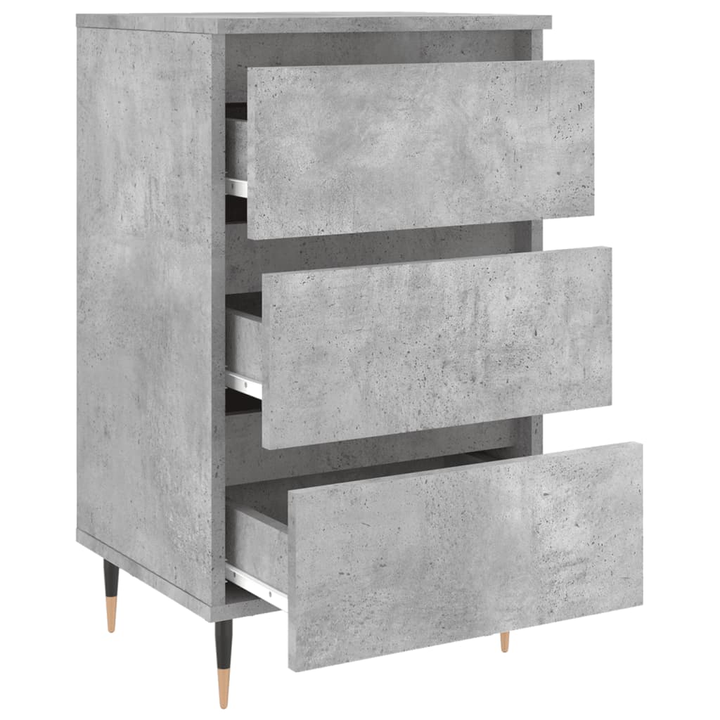 Nachtkastje 40x35x69 cm bewerkt hout betongrijs Nachtkastjes | Creëer jouw Trendy Thuis | Gratis bezorgd & Retour | Trendy.nl