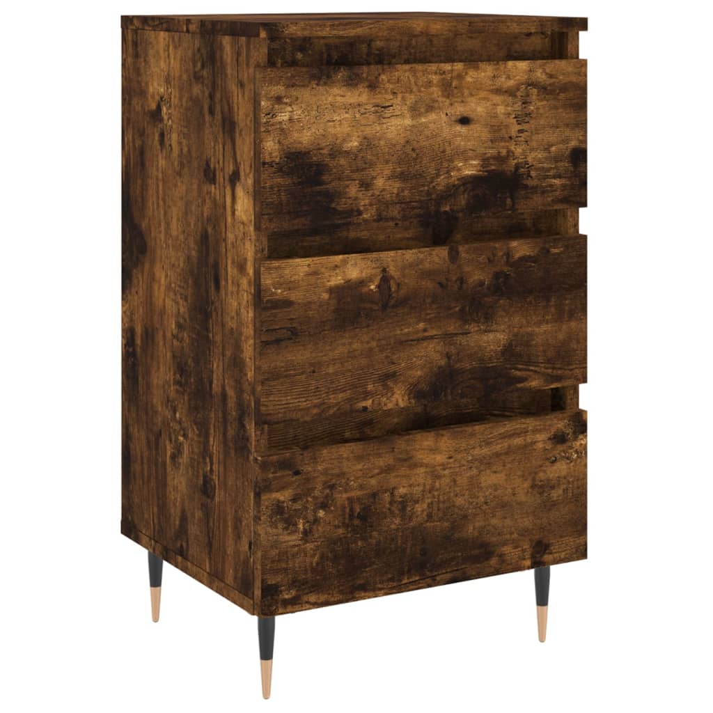 Nachtkastje 40x35x69 cm bewerkt hout gerookt eikenkleurig Nachtkastjes | Creëer jouw Trendy Thuis | Gratis bezorgd & Retour | Trendy.nl