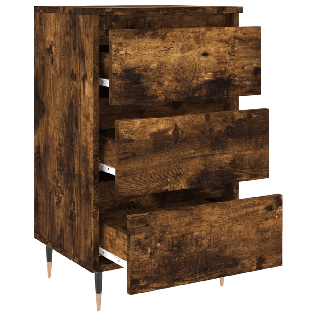 Nachtkastjes 2 st 40x35x69 cm bewerkt hout gerookt eikenkleurig Nachtkastjes | Creëer jouw Trendy Thuis | Gratis bezorgd & Retour | Trendy.nl