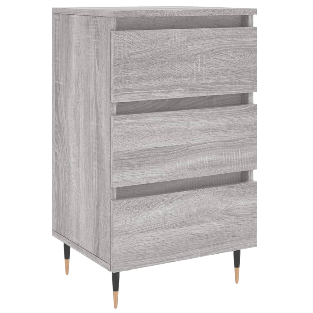 Nachtkastje 40x35x69 cm bewerkt hout grijs sonoma eikenkleurig Nachtkastjes | Creëer jouw Trendy Thuis | Gratis bezorgd & Retour | Trendy.nl