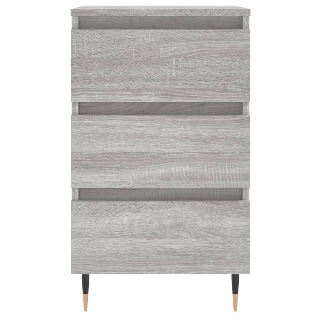 Nachtkastje 40x35x69 cm bewerkt hout grijs sonoma eikenkleurig Nachtkastjes | Creëer jouw Trendy Thuis | Gratis bezorgd & Retour | Trendy.nl