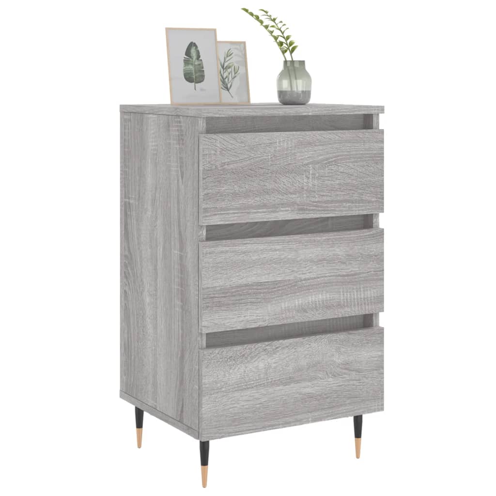 Nachtkastjes 2 st 40x35x69 cm bewerkt hout grijs sonoma eiken Nachtkastjes | Creëer jouw Trendy Thuis | Gratis bezorgd & Retour | Trendy.nl