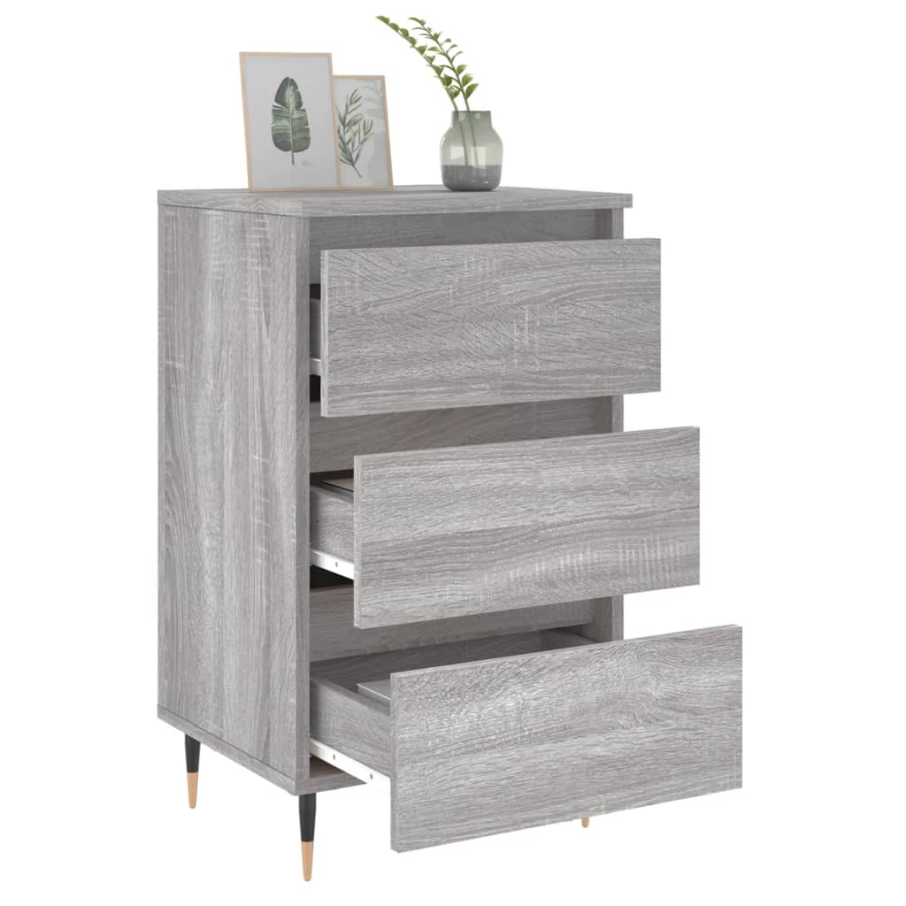 Nachtkastjes 2 st 40x35x69 cm bewerkt hout grijs sonoma eiken Nachtkastjes | Creëer jouw Trendy Thuis | Gratis bezorgd & Retour | Trendy.nl