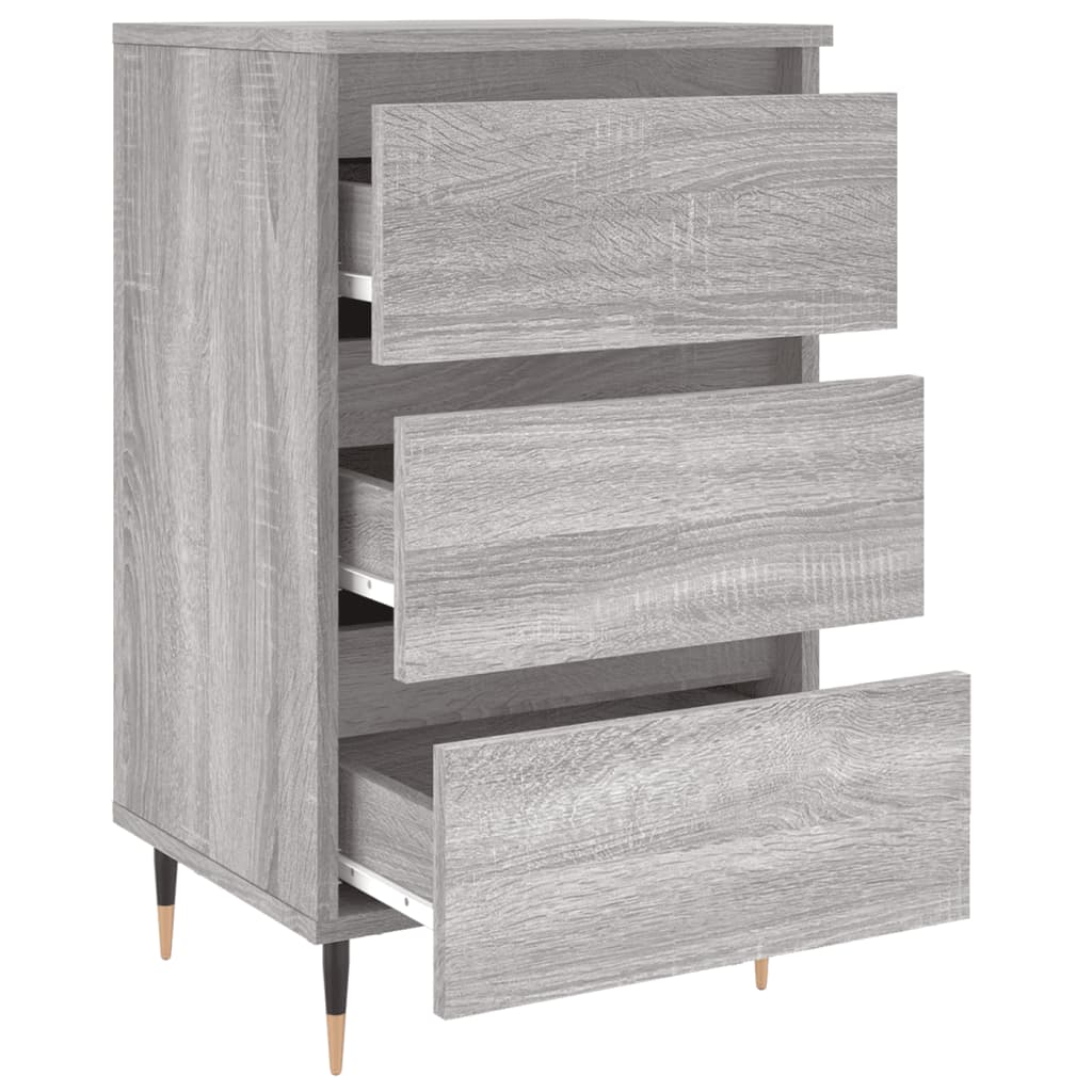 Nachtkastjes 2 st 40x35x69 cm bewerkt hout grijs sonoma eiken Nachtkastjes | Creëer jouw Trendy Thuis | Gratis bezorgd & Retour | Trendy.nl