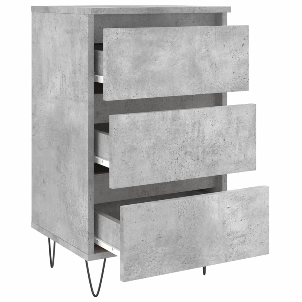 Nachtkastjes 2 st 40x35x69 cm bewerkt hout betongrijs Nachtkastjes | Creëer jouw Trendy Thuis | Gratis bezorgd & Retour | Trendy.nl