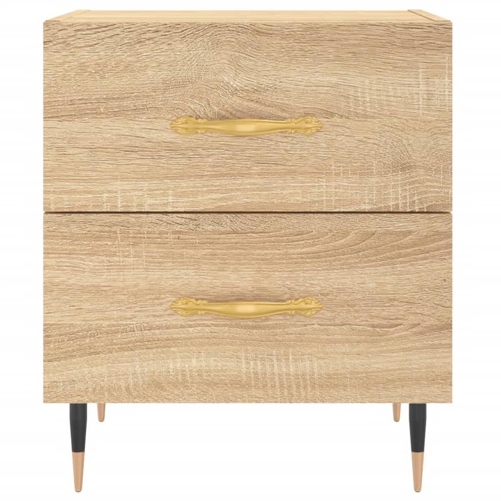 Nachtkastje 40x35x47,5 cm bewerkt hout sonoma eikenkleurig Nachtkastjes | Creëer jouw Trendy Thuis | Gratis bezorgd & Retour | Trendy.nl