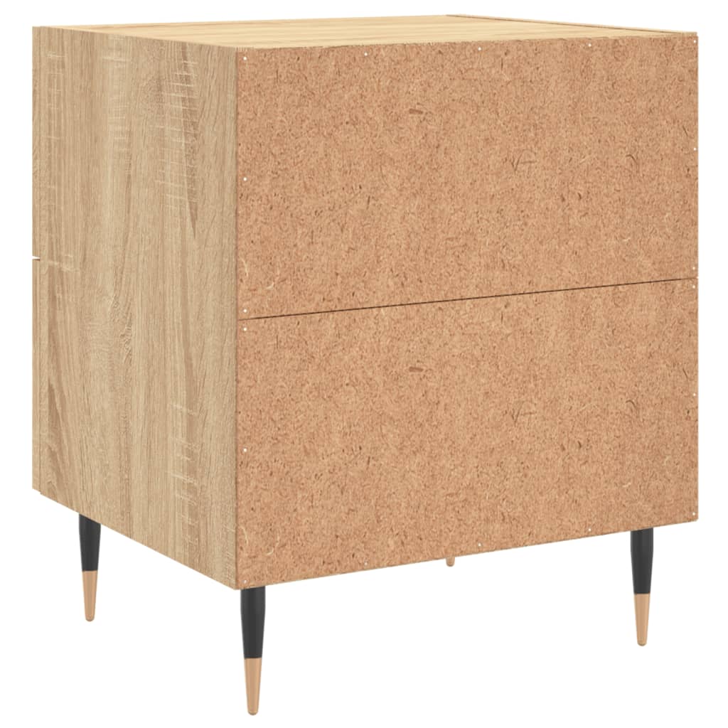 Nachtkastje 40x35x47,5 cm bewerkt hout sonoma eikenkleurig Nachtkastjes | Creëer jouw Trendy Thuis | Gratis bezorgd & Retour | Trendy.nl