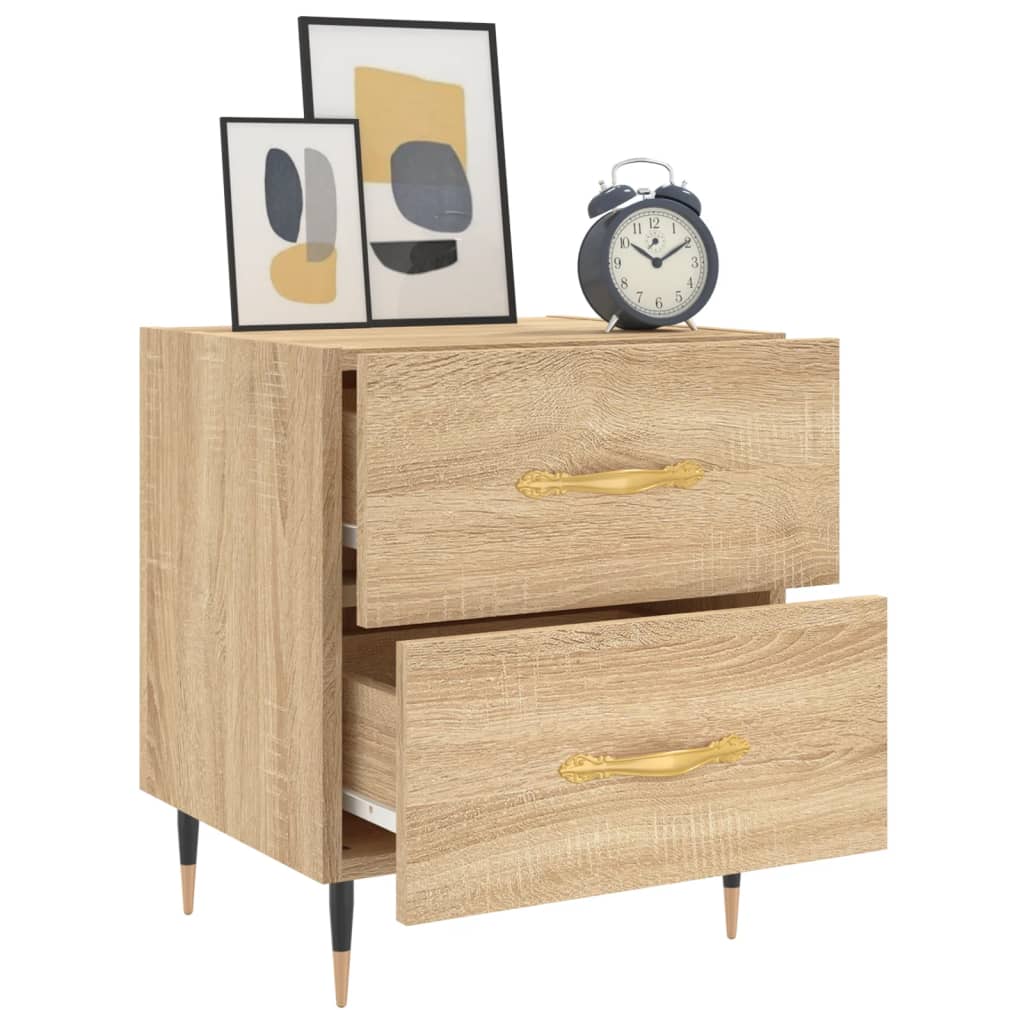 Nachtkastjes 2 st 40x35x47,5 cm bewerkt hout sonoma eikenkleur Nachtkastjes | Creëer jouw Trendy Thuis | Gratis bezorgd & Retour | Trendy.nl