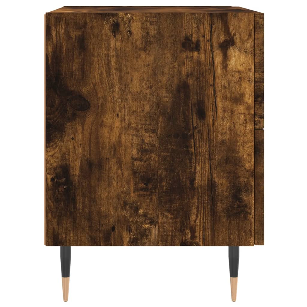 Nachtkastje 40x35x47,5 cm bewerkt hout gerookt eikenkleurig Nachtkastjes | Creëer jouw Trendy Thuis | Gratis bezorgd & Retour | Trendy.nl