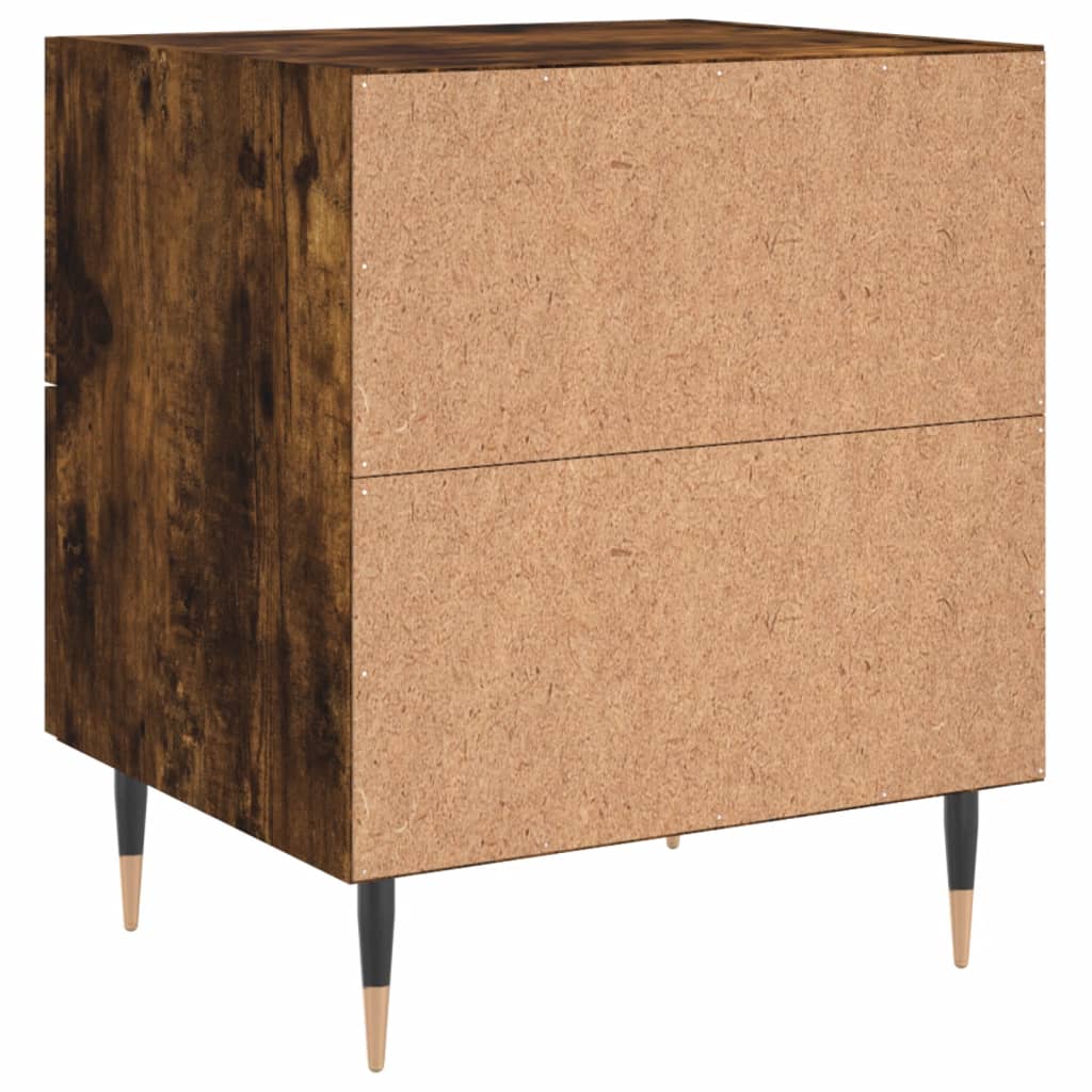 Nachtkastje 40x35x47,5 cm bewerkt hout gerookt eikenkleurig Nachtkastjes | Creëer jouw Trendy Thuis | Gratis bezorgd & Retour | Trendy.nl