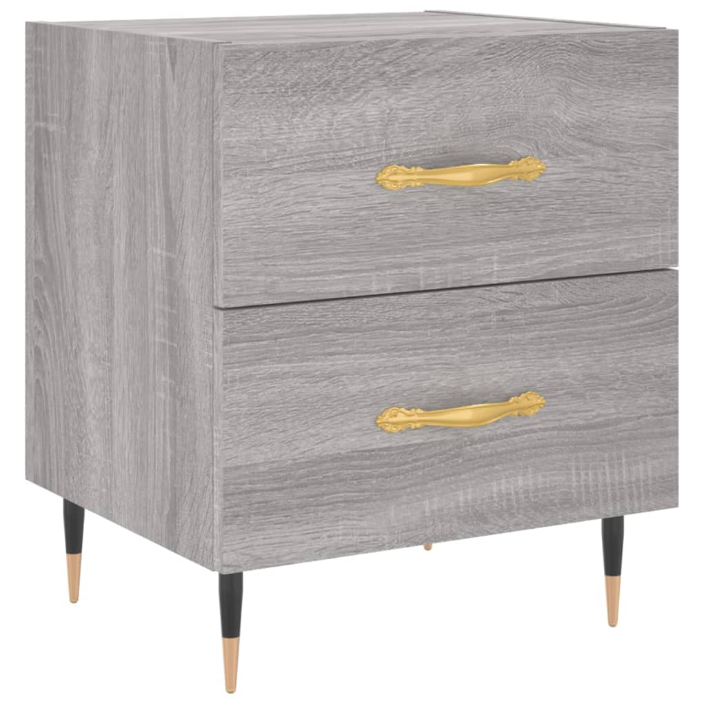 Nachtkastje 40x35x47,5 cm bewerkt hout grijs sonoma eikenkleur Nachtkastjes | Creëer jouw Trendy Thuis | Gratis bezorgd & Retour | Trendy.nl