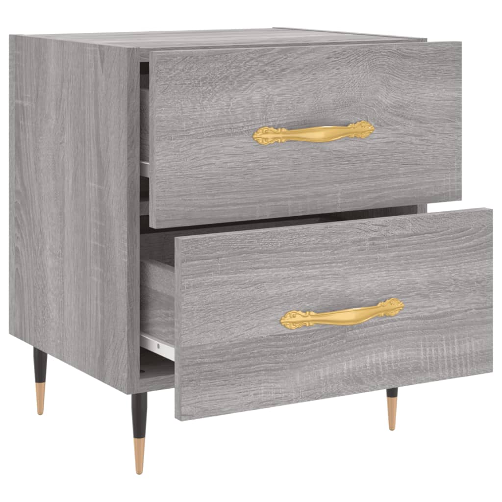 Nachtkastje 40x35x47,5 cm bewerkt hout grijs sonoma eikenkleur Nachtkastjes | Creëer jouw Trendy Thuis | Gratis bezorgd & Retour | Trendy.nl