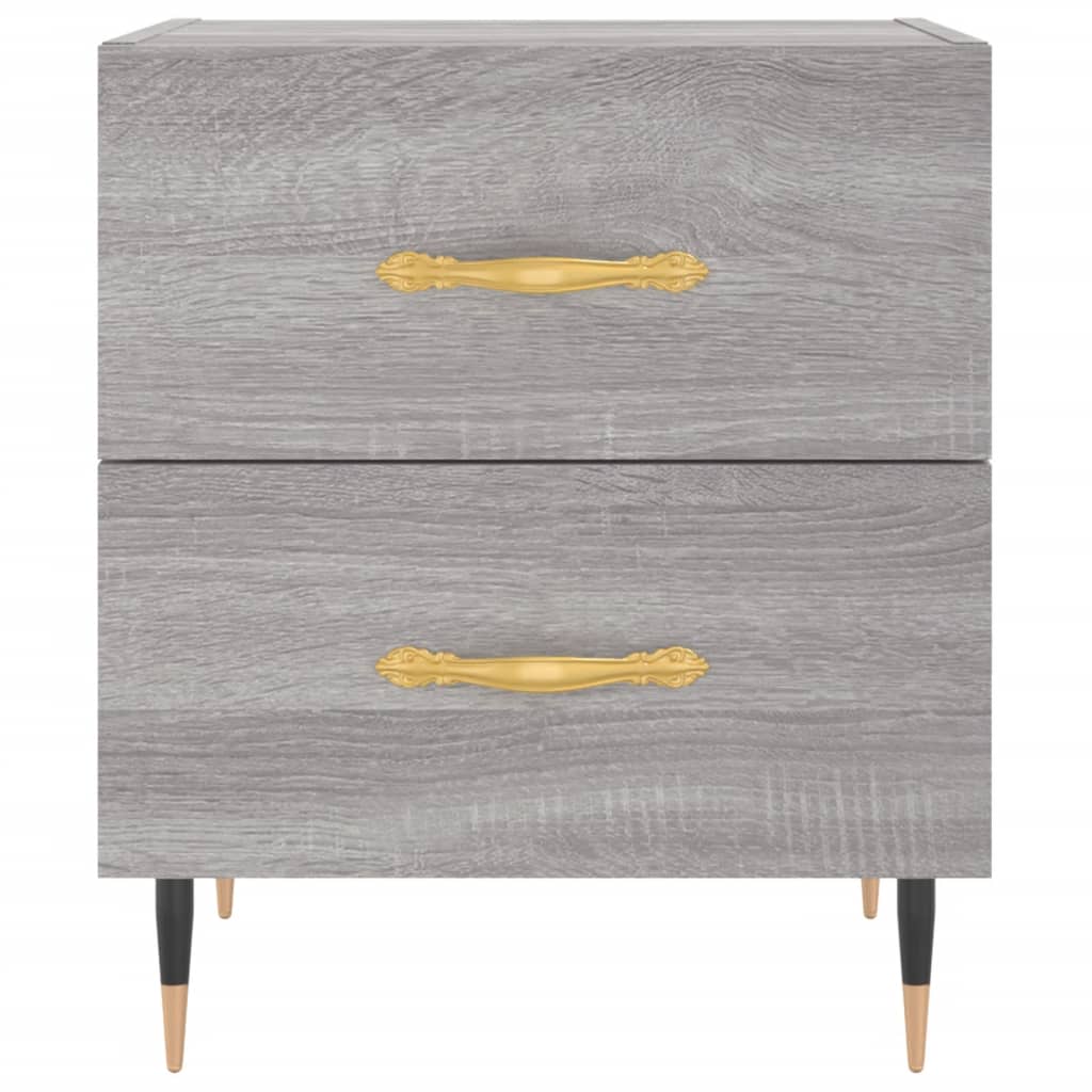 Nachtkastje 40x35x47,5 cm bewerkt hout grijs sonoma eikenkleur Nachtkastjes | Creëer jouw Trendy Thuis | Gratis bezorgd & Retour | Trendy.nl