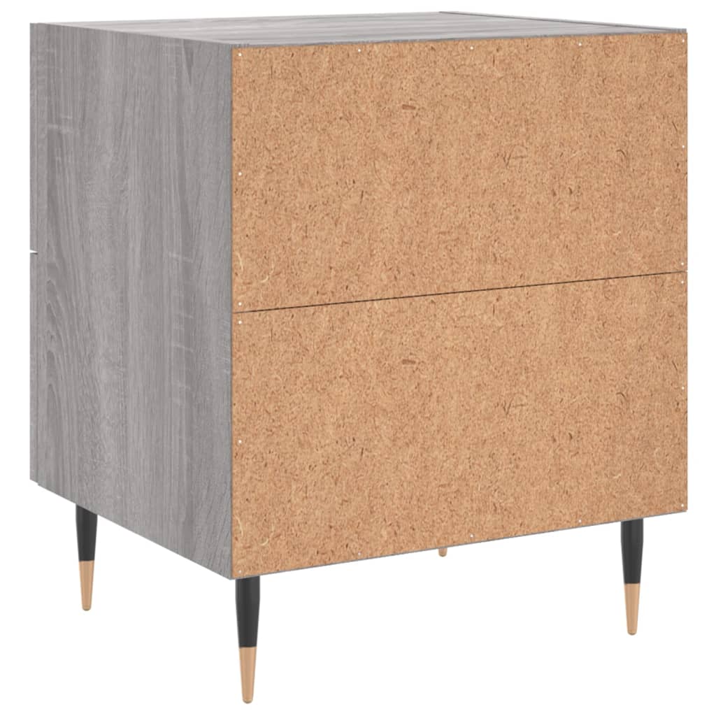 Nachtkastje 40x35x47,5 cm bewerkt hout grijs sonoma eikenkleur Nachtkastjes | Creëer jouw Trendy Thuis | Gratis bezorgd & Retour | Trendy.nl