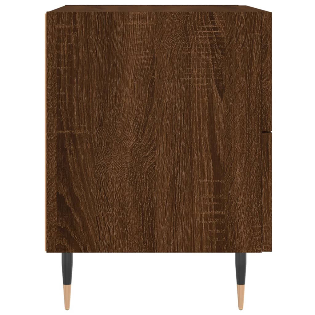 Nachtkastjes 2 st 40x35x47,5 cm bewerkt hout bruin eikenkleur Nachtkastjes | Creëer jouw Trendy Thuis | Gratis bezorgd & Retour | Trendy.nl