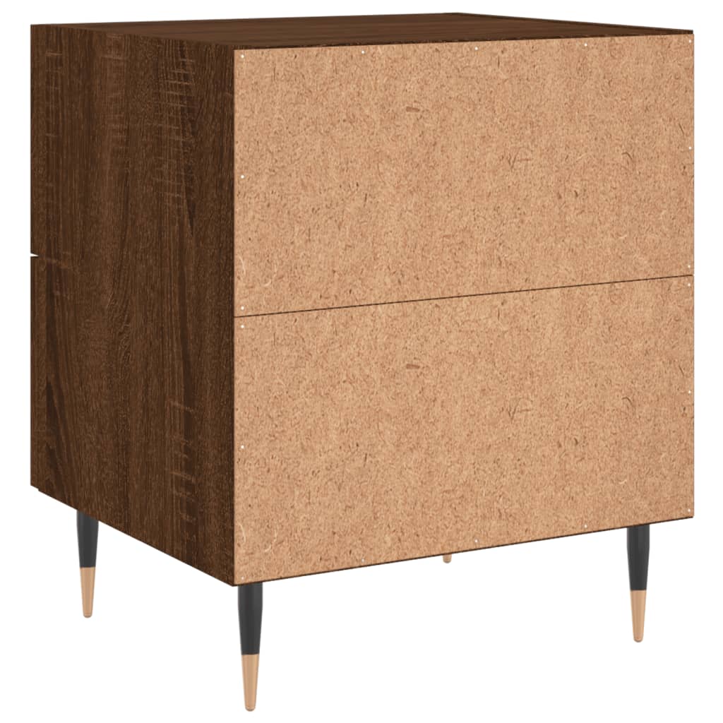 Nachtkastjes 2 st 40x35x47,5 cm bewerkt hout bruin eikenkleur Nachtkastjes | Creëer jouw Trendy Thuis | Gratis bezorgd & Retour | Trendy.nl