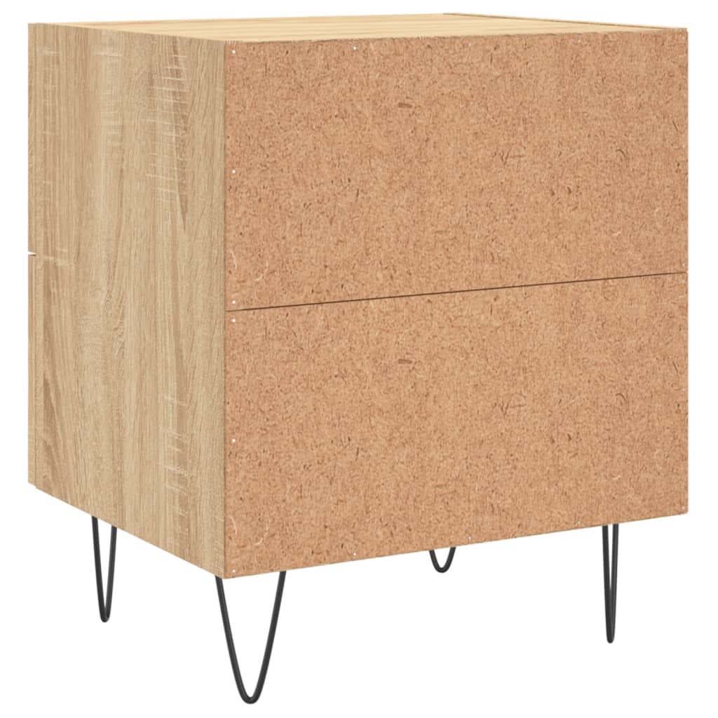 Nachtkastjes 2 st 40x35x47,5 cm bewerkt hout sonoma eikenkleur Nachtkastjes | Creëer jouw Trendy Thuis | Gratis bezorgd & Retour | Trendy.nl