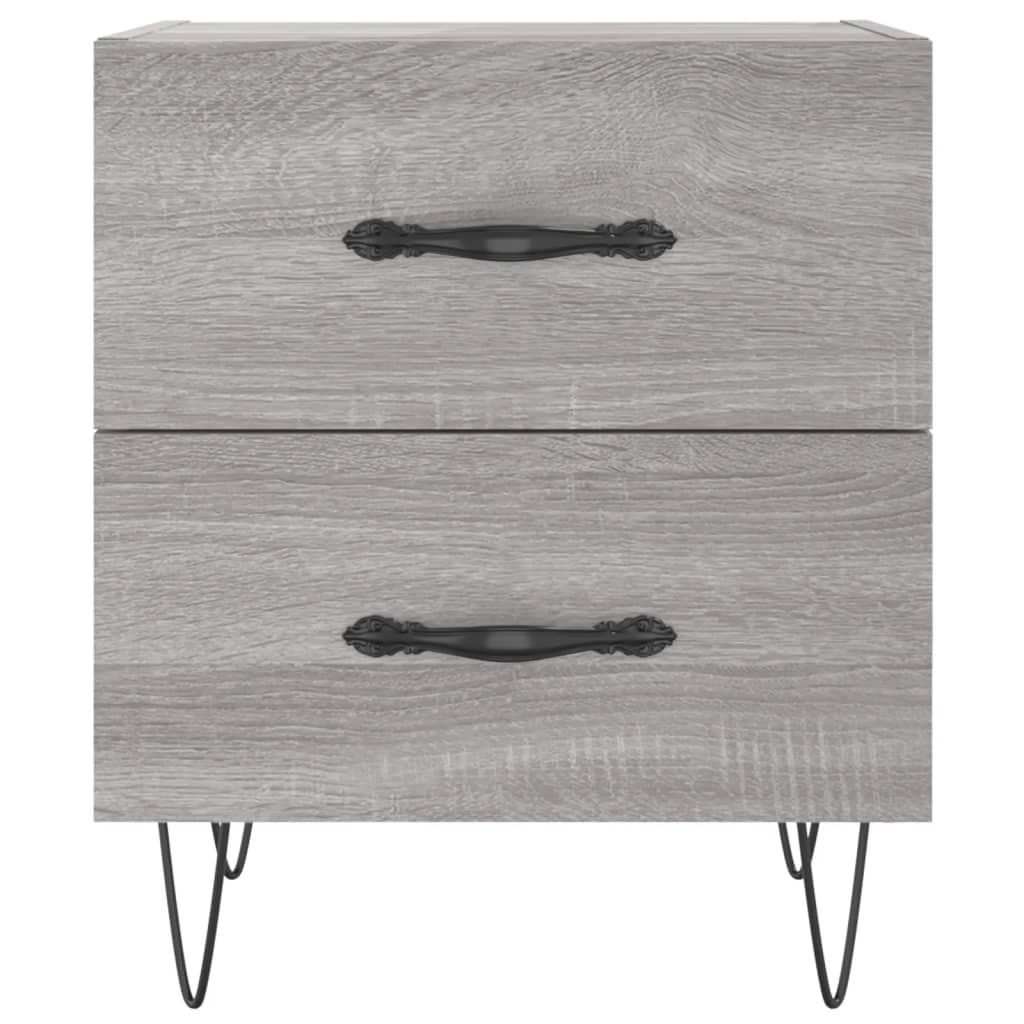 Nachtkastjes 2 st 40x35x47,5 cm bewerkt hout grijs sonoma eiken Nachtkastjes | Creëer jouw Trendy Thuis | Gratis bezorgd & Retour | Trendy.nl