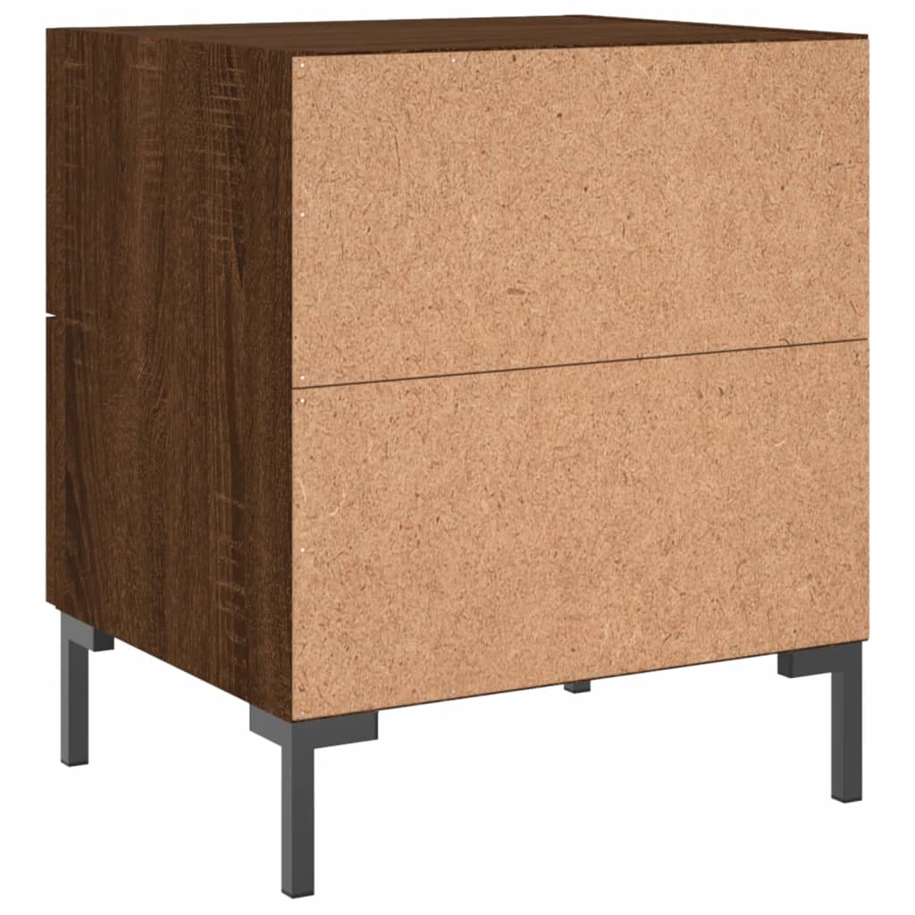 Nachtkastje 40x35x47,5 cm bewerkt hout bruin eikenkleur Nachtkastjes | Creëer jouw Trendy Thuis | Gratis bezorgd & Retour | Trendy.nl