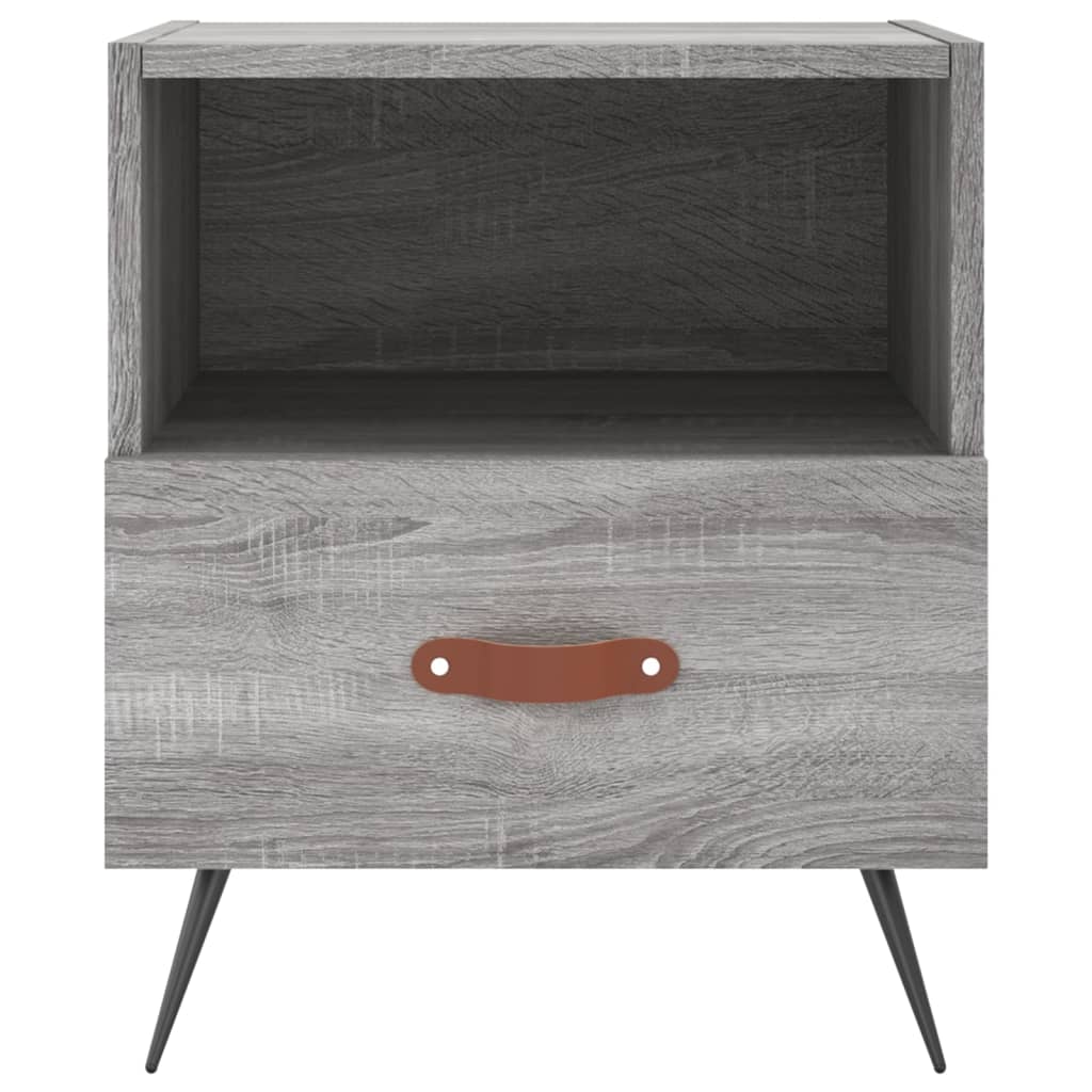 Nachtkastje 40x35x47,5 cm bewerkt hout grijs sonoma eikenkleur Nachtkastjes | Creëer jouw Trendy Thuis | Gratis bezorgd & Retour | Trendy.nl