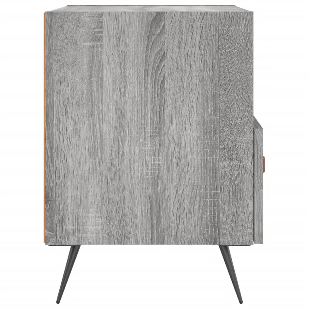 Nachtkastje 40x35x47,5 cm bewerkt hout grijs sonoma eikenkleur Nachtkastjes | Creëer jouw Trendy Thuis | Gratis bezorgd & Retour | Trendy.nl