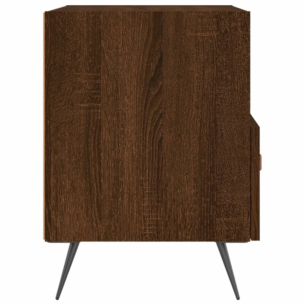 Nachtkastje 40x35x47,5 cm bewerkt hout bruin eikenkleur Nachtkastjes | Creëer jouw Trendy Thuis | Gratis bezorgd & Retour | Trendy.nl