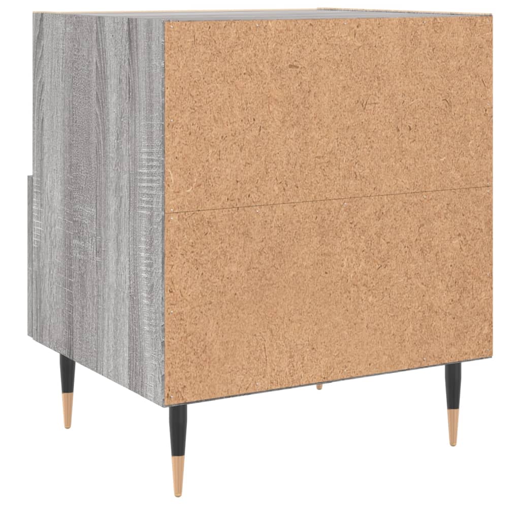 Nachtkastje 40x35x47,5 cm bewerkt hout grijs sonoma eikenkleur Nachtkastjes | Creëer jouw Trendy Thuis | Gratis bezorgd & Retour | Trendy.nl