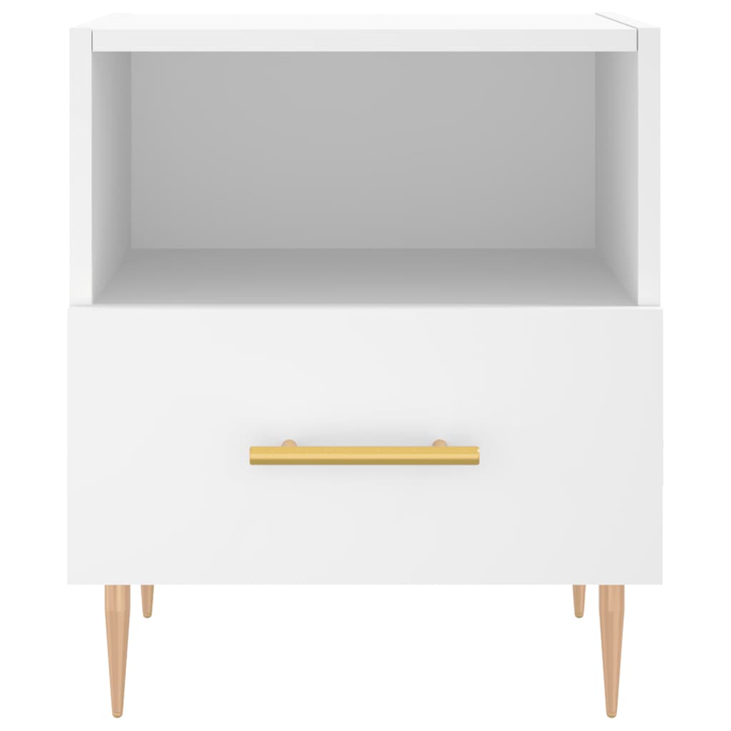 Nachtkastje 40x35x47,5 cm bewerkt hout wit Nachtkastjes | Creëer jouw Trendy Thuis | Gratis bezorgd & Retour | Trendy.nl
