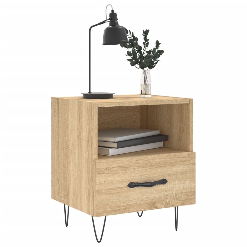 Nachtkastjes 2 st 40x35x47,5 cm bewerkt hout sonoma eikenkleur Nachtkastjes | Creëer jouw Trendy Thuis | Gratis bezorgd & Retour | Trendy.nl