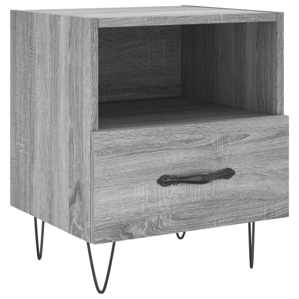 Nachtkastjes 2 st 40x35x47,5 cm bewerkt hout grijs sonoma eiken Nachtkastjes | Creëer jouw Trendy Thuis | Gratis bezorgd & Retour | Trendy.nl