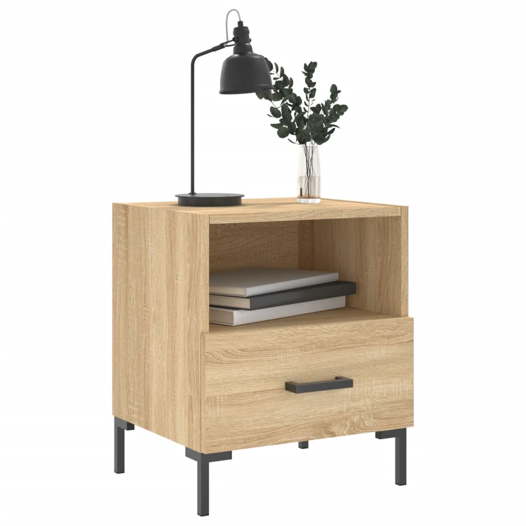 Nachtkastjes 2 st 40x35x47,5 cm bewerkt hout sonoma eikenkleur Nachtkastjes | Creëer jouw Trendy Thuis | Gratis bezorgd & Retour | Trendy.nl