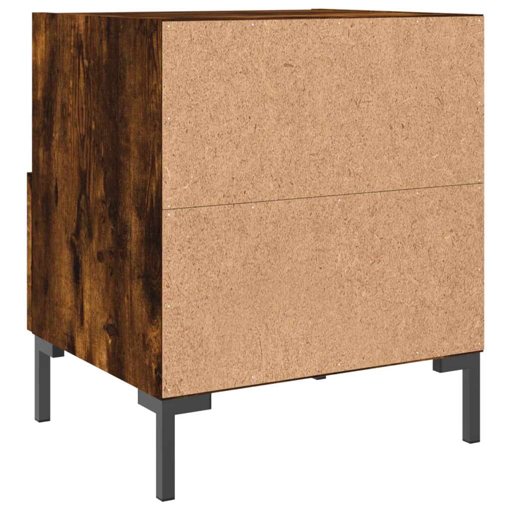 Nachtkastjes 2 st 40x35x47,5 cm bewerkt hout gerookt eikenkleur Nachtkastjes | Creëer jouw Trendy Thuis | Gratis bezorgd & Retour | Trendy.nl