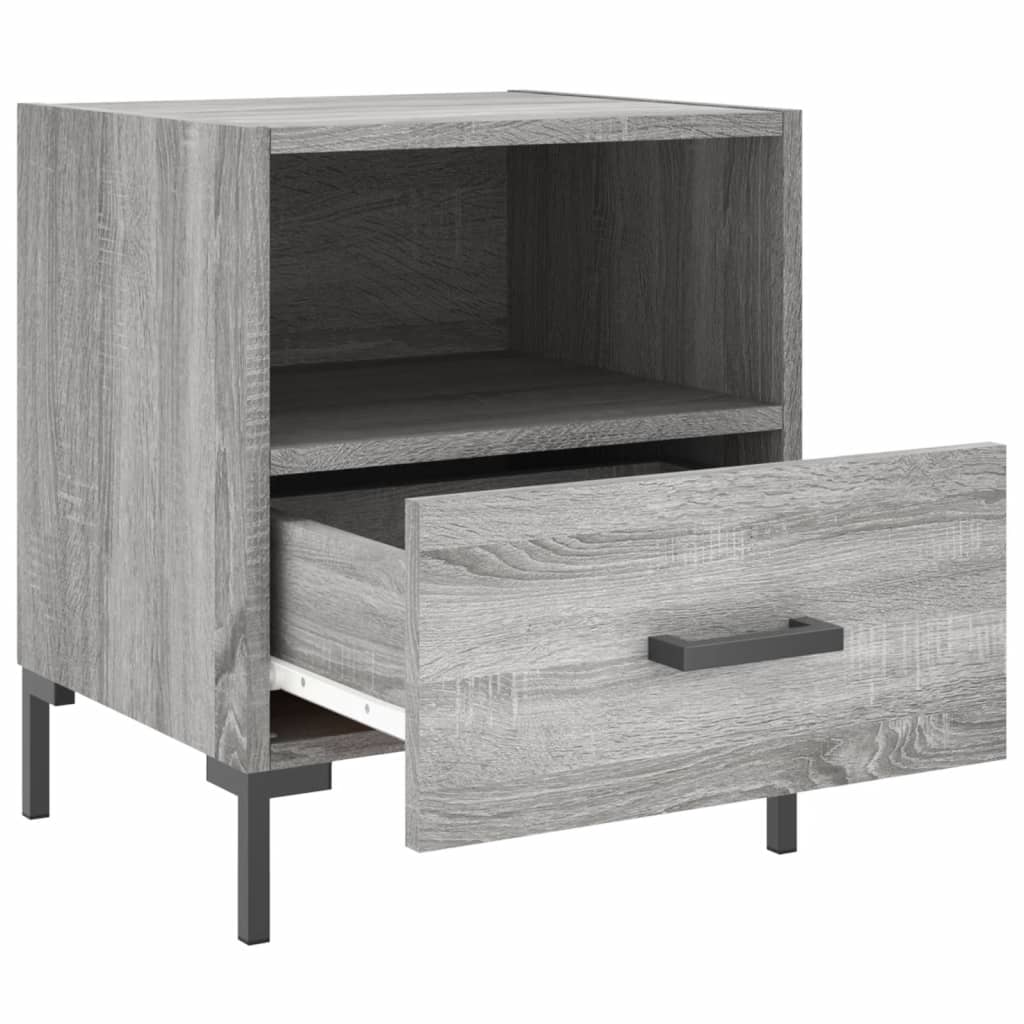 Nachtkastjes 2 st 40x35x47,5 cm bewerkt hout grijs sonoma eiken Nachtkastjes | Creëer jouw Trendy Thuis | Gratis bezorgd & Retour | Trendy.nl