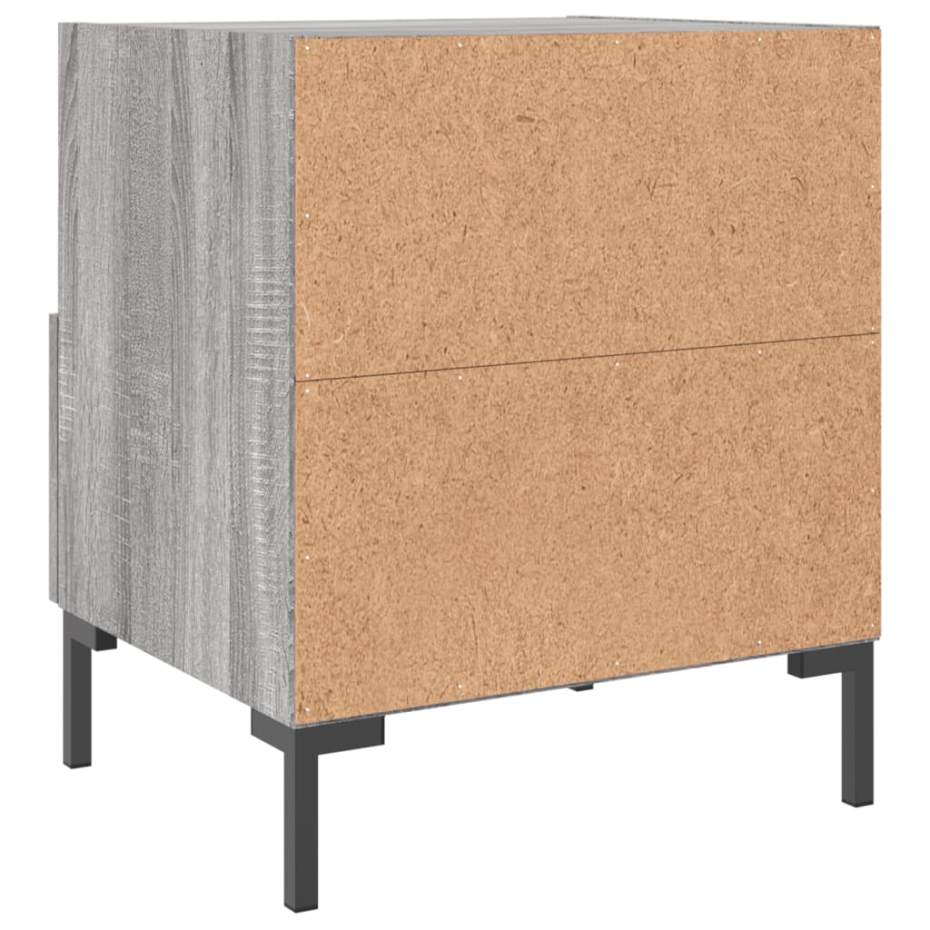 Nachtkastjes 2 st 40x35x47,5 cm bewerkt hout grijs sonoma eiken Nachtkastjes | Creëer jouw Trendy Thuis | Gratis bezorgd & Retour | Trendy.nl