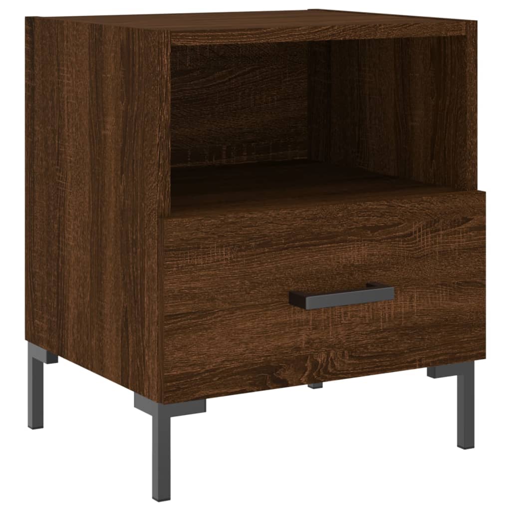 Nachtkastjes 2 st 40x35x47,5 cm bewerkt hout bruin eikenkleur Nachtkastjes | Creëer jouw Trendy Thuis | Gratis bezorgd & Retour | Trendy.nl