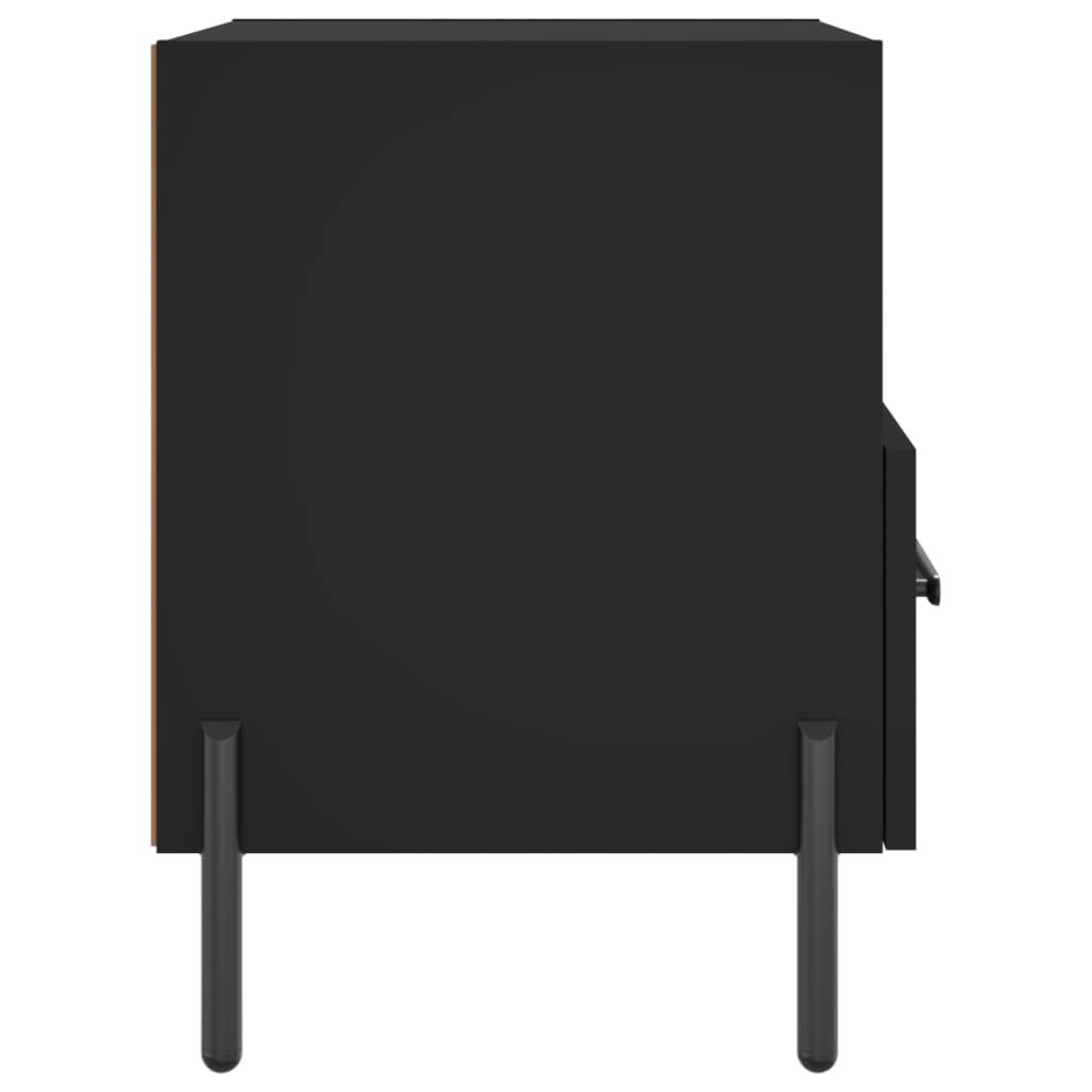 Nachtkastje 40x35x47,5 cm bewerkt hout zwart Nachtkastjes | Creëer jouw Trendy Thuis | Gratis bezorgd & Retour | Trendy.nl