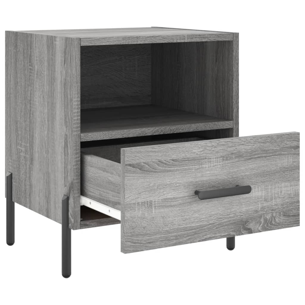 Nachtkastjes 2 st 40x35x47,5 cm bewerkt hout grijs sonoma eiken Nachtkastjes | Creëer jouw Trendy Thuis | Gratis bezorgd & Retour | Trendy.nl