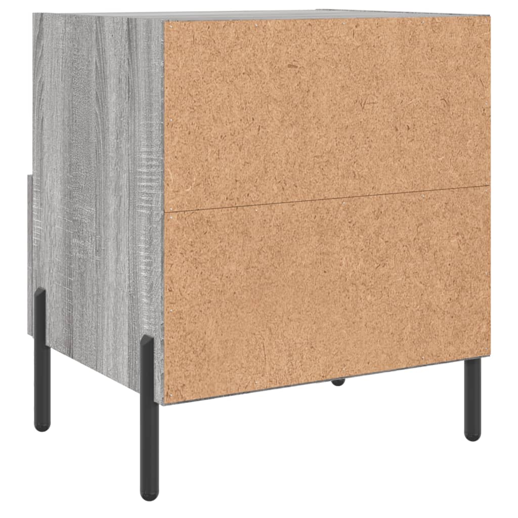 Nachtkastjes 2 st 40x35x47,5 cm bewerkt hout grijs sonoma eiken Nachtkastjes | Creëer jouw Trendy Thuis | Gratis bezorgd & Retour | Trendy.nl