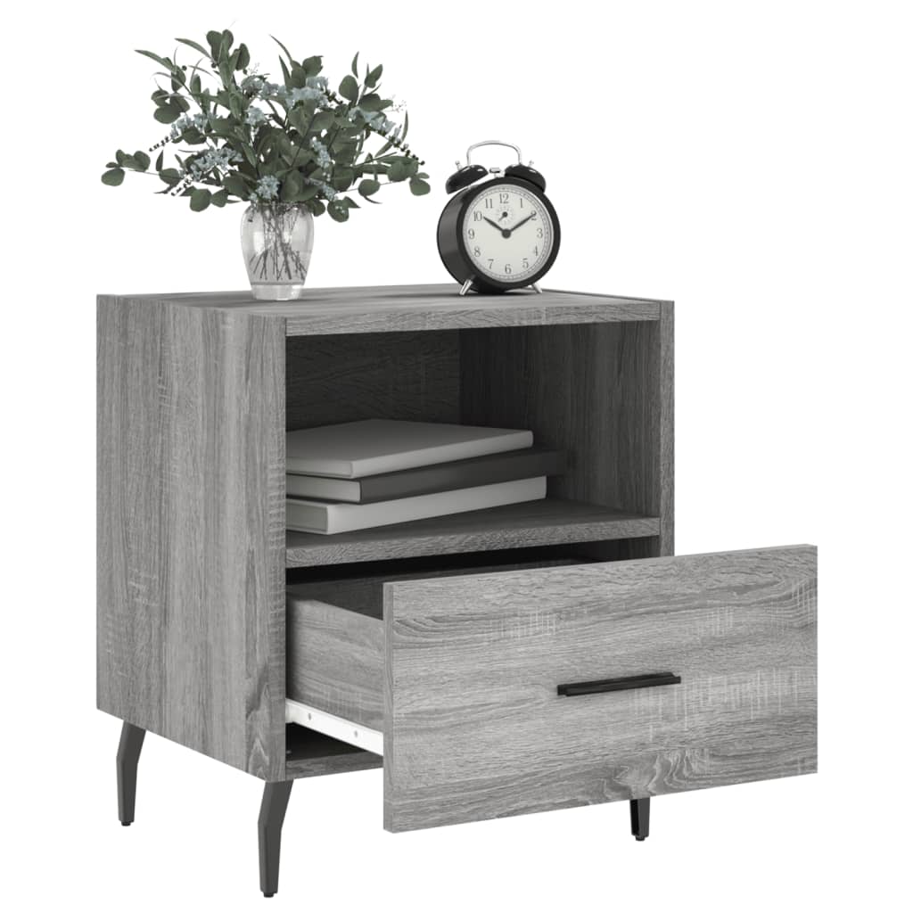 Nachtkastjes 2 st 40x35x47,5 cm bewerkt hout grijs sonoma eiken Nachtkastjes | Creëer jouw Trendy Thuis | Gratis bezorgd & Retour | Trendy.nl